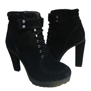 ROSEGOLD ShopBop Black Suede Ankle Boots Booties 40 9 CLASSIC